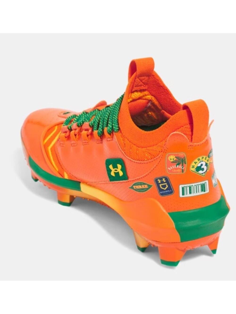 $120 Under Armour Harper 9 Pro TPU LE Bring the Juice Men 14 Baseball Cleats - Picture 6 of 11
